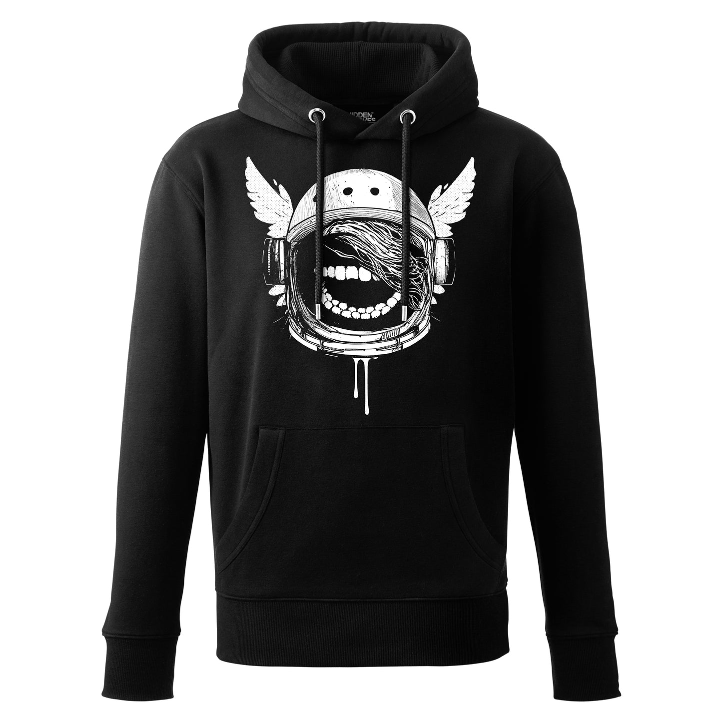 Smile: Black Graphic Hoodie