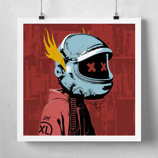 Space Face Signed Print from Hidden Moves